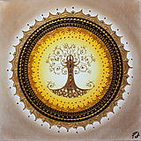 Obrazy - Mandala STROM ŽIVOTA (žltá) 30 x 30 (40 x 40 cm) - 9994210_