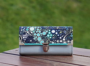 Peňaženky - Peněženka bubliny 19x10cm, 12 karet, na fotky - 9995776_