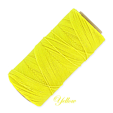 Galantéria - Linhasita voskovaná šnúrka na micro macramé, 1mm, bal.1klbko (168m), farebná škála č.1 (Yellow) - 9994048_