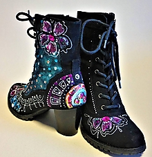 Ponožky, pančuchy, obuv - maľované topánky ... lízanková princezná Ela ♥ - 10000316_