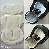 Detský textil - Podložka do autosedačky 0-13kg MERINO BODKA ružová - 10000611_
