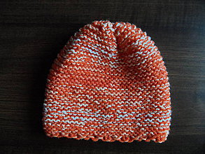 Detské čiapky - pomarančová pružná čiapka - 9999553_