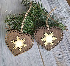 Dekorácie - Vianočné drevené «medovníkové« ozdoby - 10002083_
