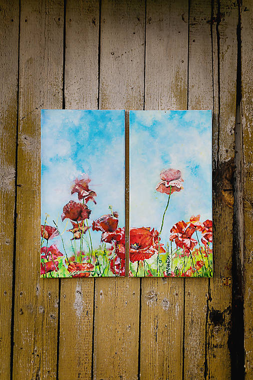 Obrazy - the meadow of poppies - 10001088_