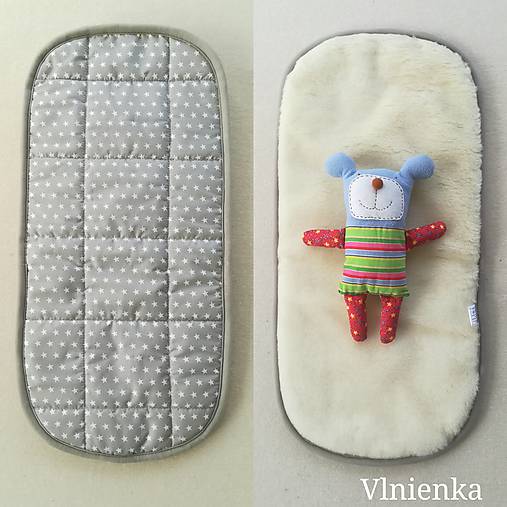 Detský textil - Roan Merino vložka do hlbokej vaničky kočíka hviezdička - 10007000_