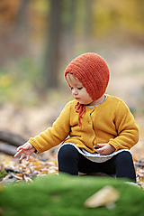 Detské čiapky - Jesenný čepček - hrdzavý - 10012153_