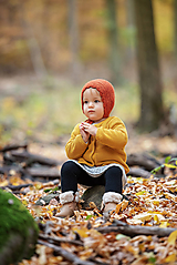 Detské čiapky - Jesenný čepček - hrdzavý - 10012154_