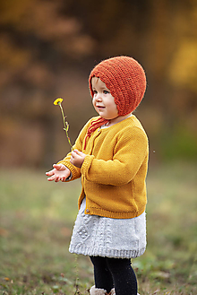 Detské čiapky - Jesenný čepček - hrdzavý - 10012149_