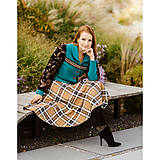 Sukne - SCOTT - asymetrická sukňa "škótske káro" (A3 - Béžové káro) - 10011110_
