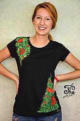 Topy, tričká, tielka - Art maky - maľované dámske tričko (Skladom M) - 10009052_