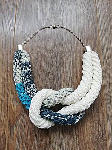 Náhrdelníky - Zimný náhrdelník  (Modrá) - 10013353_