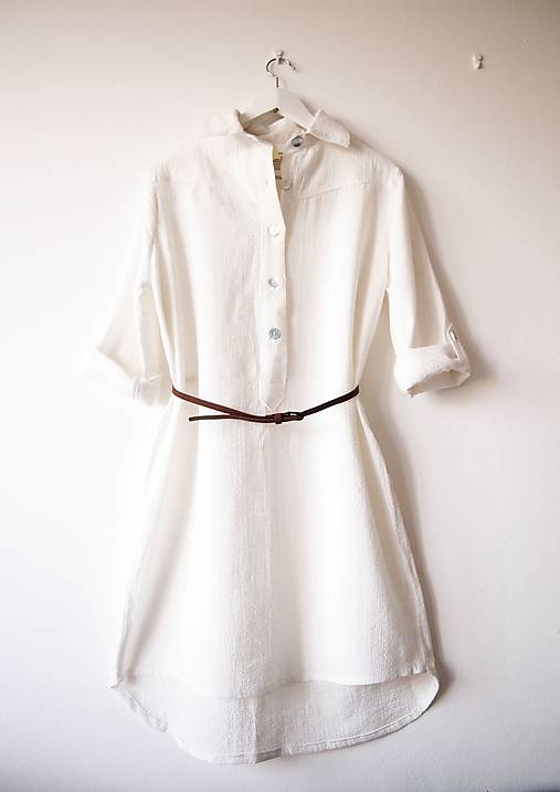  - Limitovka - dámske košeľové šaty z ramie - 10019369_