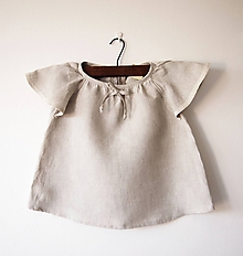 Detské oblečenie - Limitovka - ľanová dievčenská košielka/blúzka - 10019172_