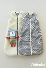 Detský textil - RUNO SHOP Spací vak pre deti a bábätká ZIMNÝ 100% MERINO na mieru Bledomodrý - 10019873_