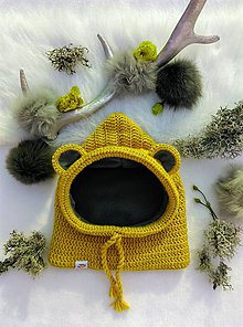 Detské čiapky - Merino macko uško - 10017812_