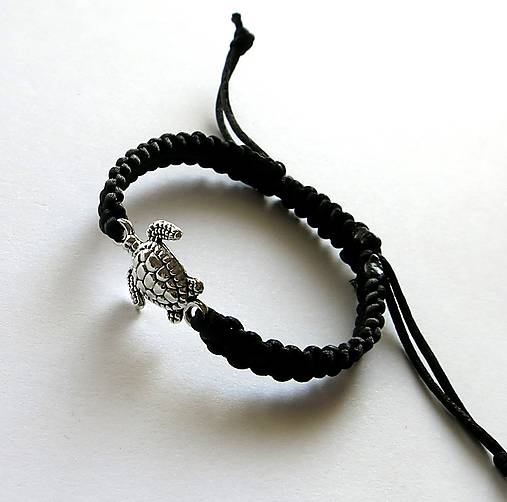 Náramky - Náramok "korytnačka" (čierna) - 10024522_