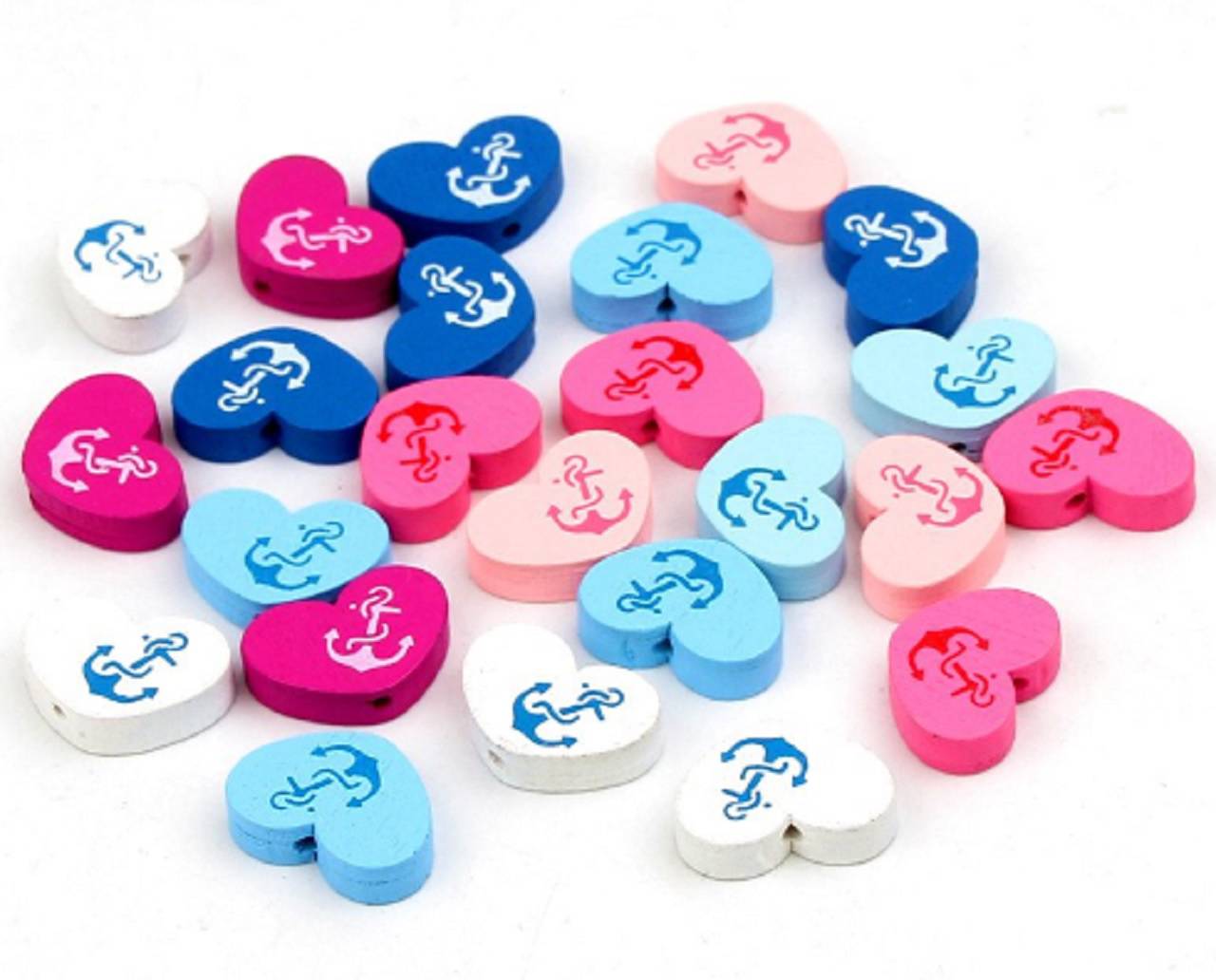 KD101 Korálka drevená SRDIEČKO 2,1 x 1,5 cm