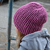 Detské čiapky - detská čiapka malinová  - 10025459_