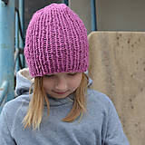 Detské čiapky - detská čiapka malinová  - 10025460_