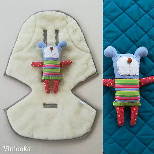 Detský textil - Podložka / poťah do kočíka STOKKE  Summer and Winter 100% ovčie rúno MERINO ELEGANT Petrol Green petrolejová - 10027693_