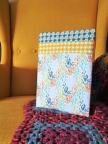 Papiernictvo - Simple wrapper - nastaviteľný obal na knihu pastel pattern - 10026686_