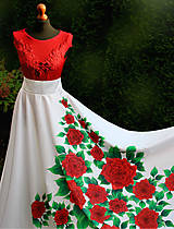 Sukne - Maľovaná kruhová sukňa... - 10027117_