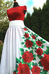 Sukne - Maľovaná kruhová sukňa... - 10027120_