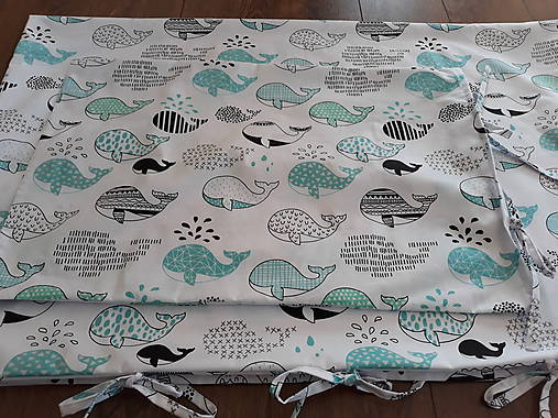 Detský textil - Obliečky do postieľky ... Verlyby mentolové - 10031415_