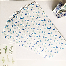 Papier - papierová obálka Akvarelové trojuholníky - 10029023_