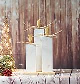 Dekorácie - Vianočné drevené sviečky - 10029015_