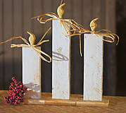 Dekorácie - Vianočné drevené sviečky - 10029019_
