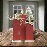 Dekorácie - Vianočné drevené sviečky - 10029022_