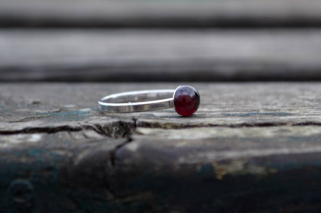 Granát prsteň Ag 925