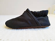 Detské topánky - Jednoduché čierne capačky - 10030923_