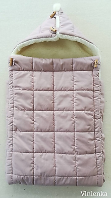 Detský textil - RUNO SHOP fusak pre deti do kočíka 100% ovčie runo MERINO TOP super wash ELEGANT DUSTY Pink staroružový - 10032805_