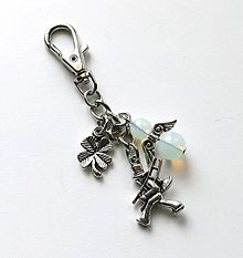 Kľúčenky - Kľúčenka "kominár" s minerálovým anjelikom (Opalit) - 10033243_