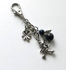Kľúčenky - Kľúčenka "kominár" s minerálovým anjelikom (Lapis Lazuli) - 10033254_