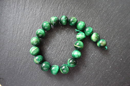 Minerály - Tigrie oko farbené č.-z.-m. / 18ks - 11mm (Zelená) - 10034504_