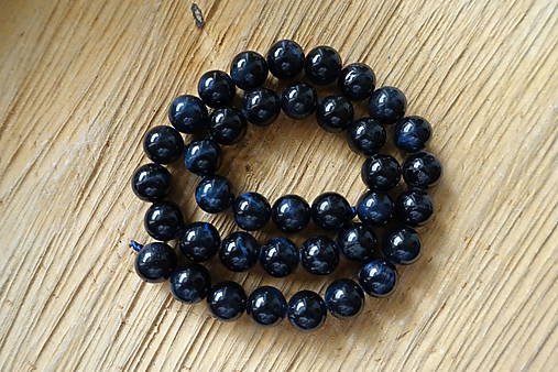 Minerály - Tigrie oko farbené / 1ks - 10mm (Čierna) - 10035023_