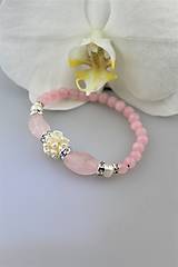 Náramky - perly a ruženín náramok luxusný - 10039363_