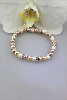 Náramky - perly viacfarebné náramok - 10039930_