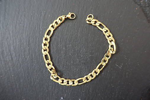 Komponenty - Retiazka na náramok - stainless steel - 2 (Zlatá) - 10037879_