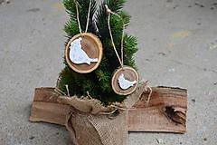 Dekorácie - Ozdoby na stromček - vianočné vtáčiky 2 ks - 10037224_