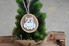 Dekorácie - Ozdoby na stromček - vianočná sova - 10037420_