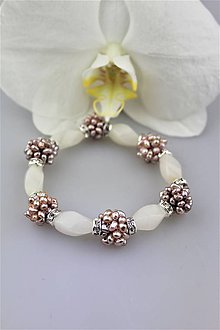 Náramky - perly pravé a jadeit náramok luxusný - 10041849_
