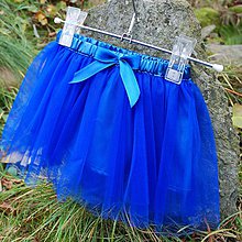 Detské oblečenie - Dětská královsky modrá tylová sukně - 10043974_