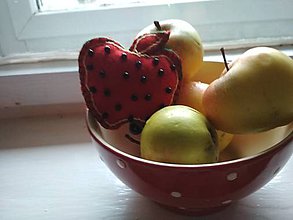 Brošne - Červené jabĺčko- brošnička - 10046167_