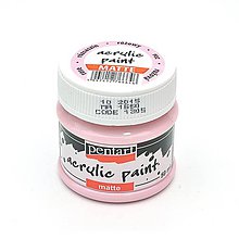 Farby-laky - Akrylová farba, matná, 50 ml, Pentart (ružová) - 10050307_