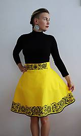 Sukne - Ručne maľovaná sukňa - 10050289_