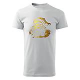 Topy, tričká, tielka - Tričko Mikuláš (biele tričko) (L - Zlatá) - 10056005_